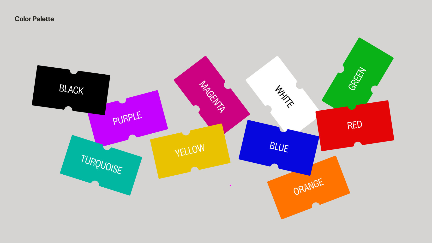 High Low color palette chip slide