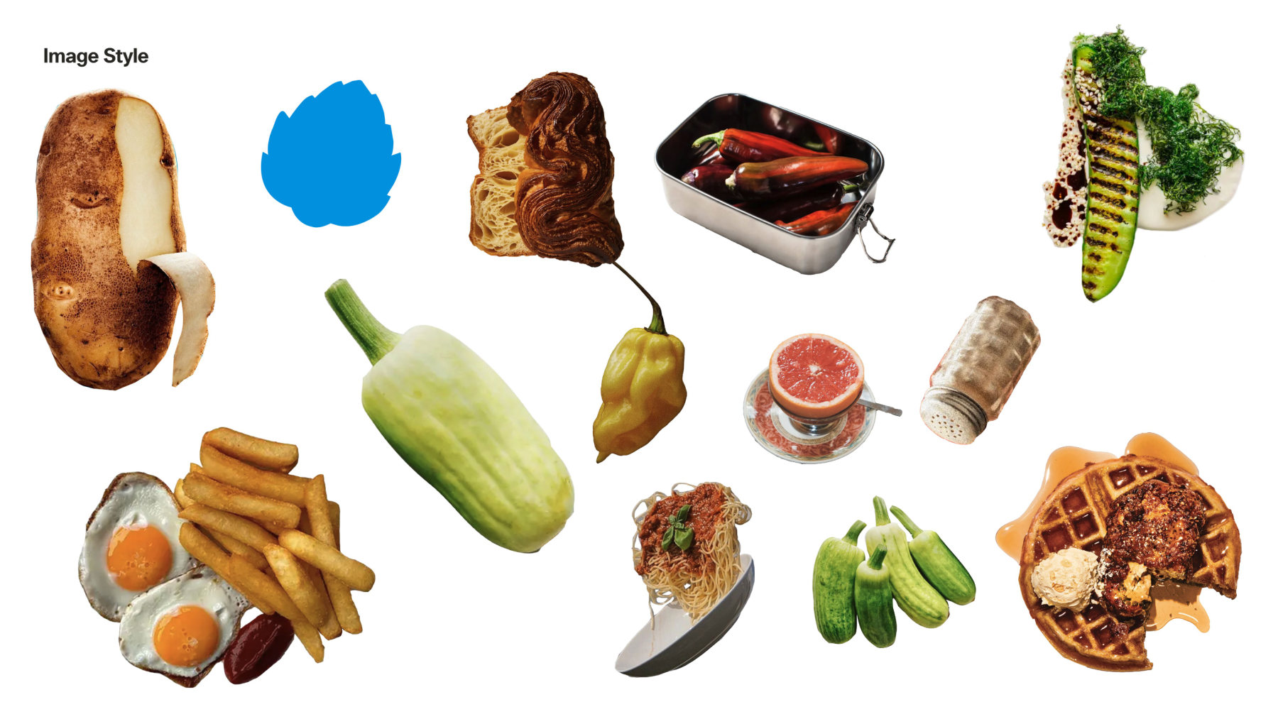 High Low food cutout sample imagery slide
